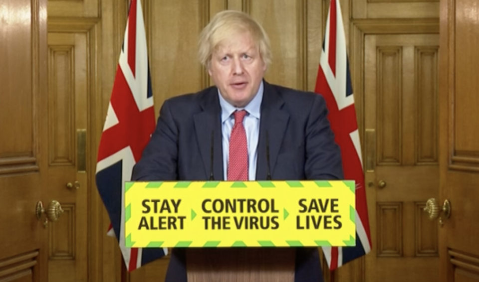 Boris Johnson announced 'support bubbles' as part of his latest easing of the coronavirus lockdown. (BBC)