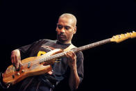 <p>Victor Bailey was the bassist of Weather Report before launching a solo career. He was 56 when he died November 11. — (Pictured) Victor Bailey performing on stage in 1999. (Andrew Lepley/Redferns via Getty Images) </p>