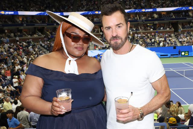 <p>Anna Webber/Getty</p> Da'VineJoy Randolph and Justin Theroux