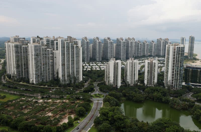 FILE PHOTO: A view of the residential apartments in Country Garden's Forest City development in Johor Bahru