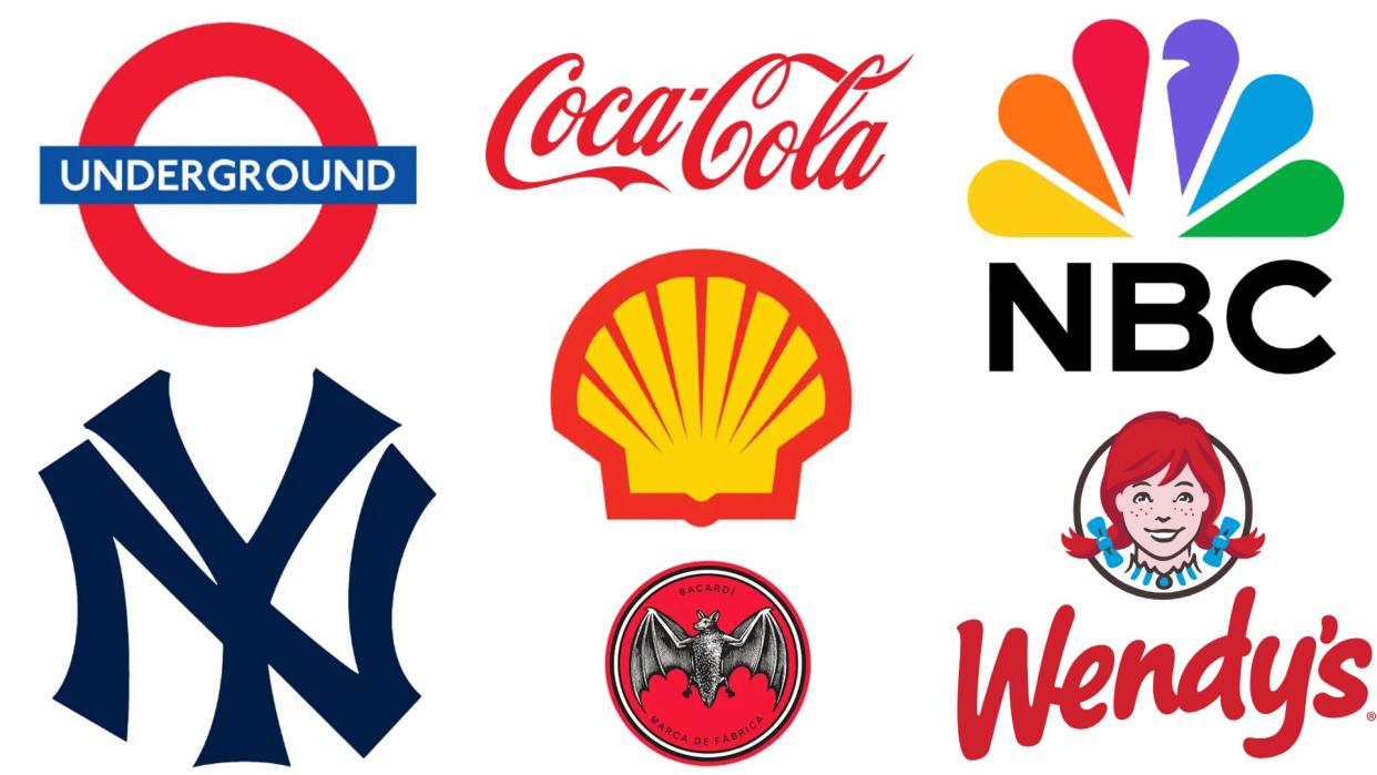  Selection of famous logos. 