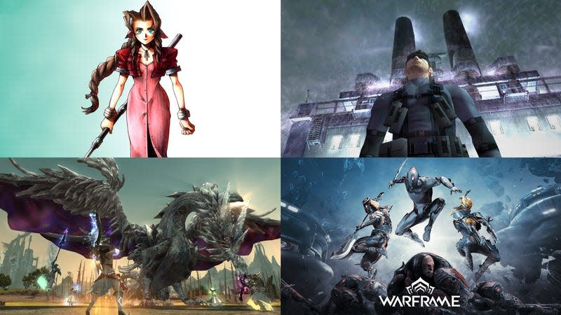 Illustration: Square Enix, Digital Extremes, Screenshot: Konami / Claire Jackson / Kotaku, Square Enix