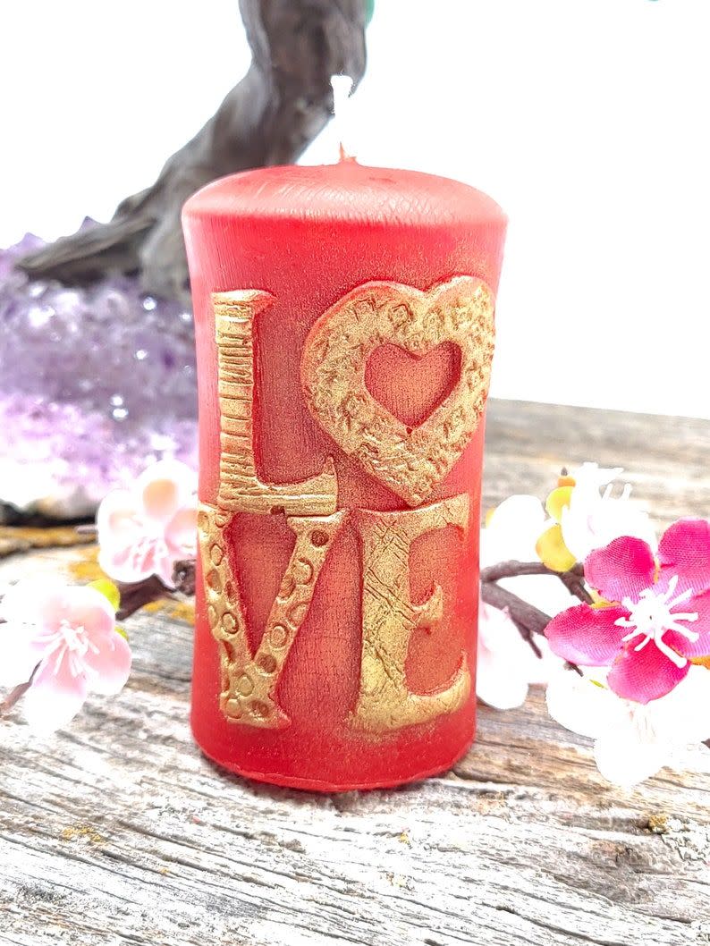 3) Love Pillar Candle