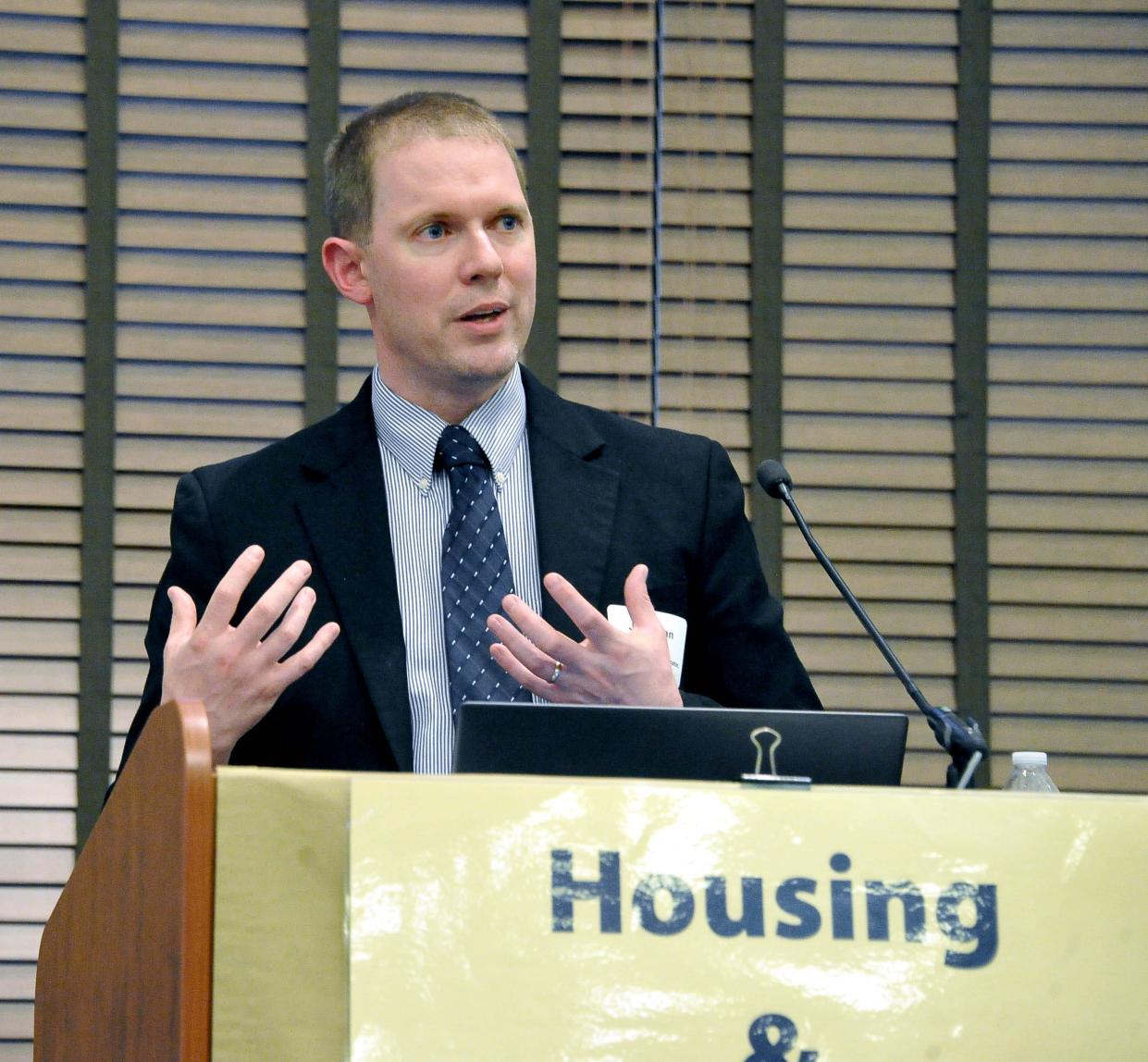 Jonathon Millea, development coordinator for Wooster, talked about how the city is working to help families in need. Adequate housing is needed for people employed in Wooster, he said, "and they're not finding that."