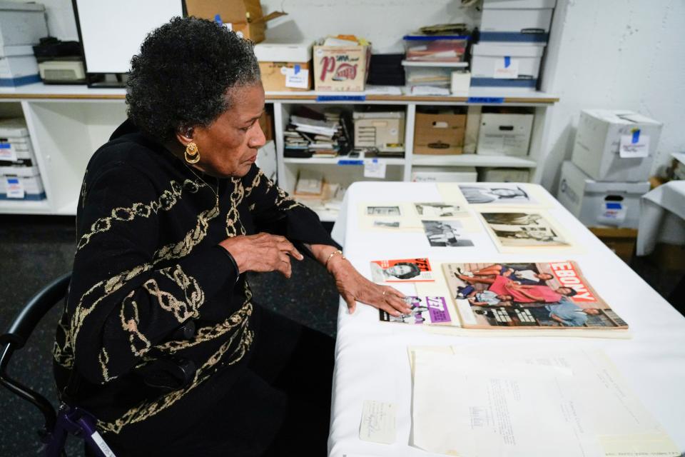 Pictured is Myrlie Evers-Williams, the civil rights pioneer and wife of Medgar Evers, who was assassinated in 1963.