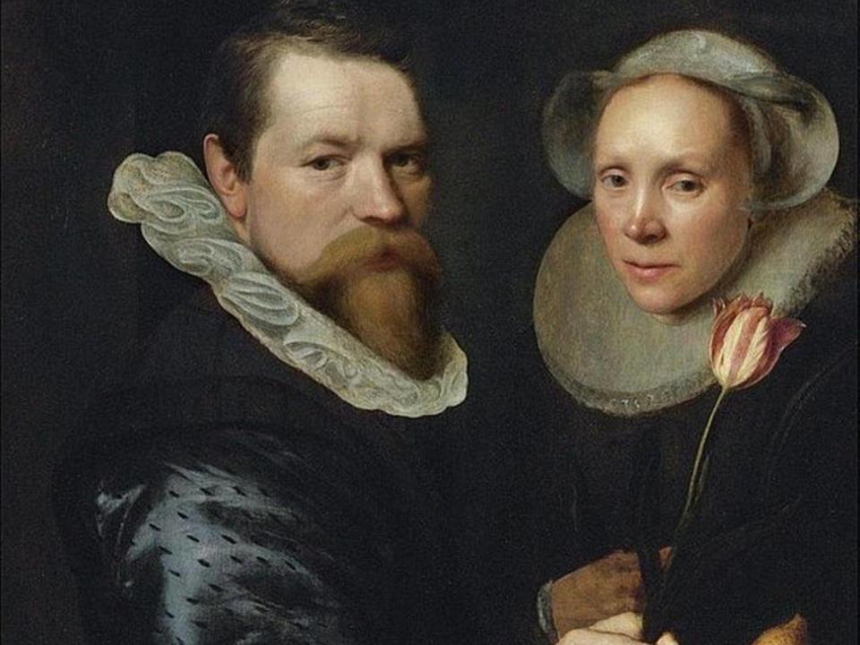 A sign of good taste? Michiel Jansz van Mierevelt, ‘Double Portrait of a Husband and Wife with Tulip, Bulb, and Shells’, 1606