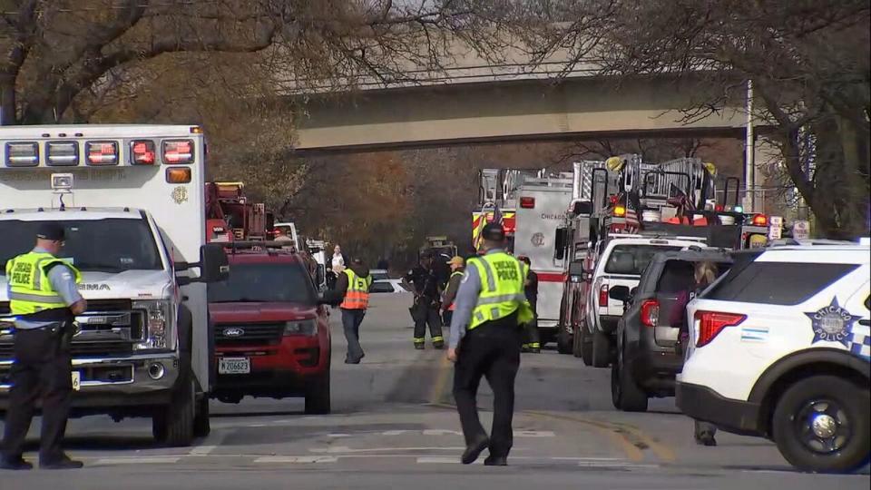 PHOTO: A CTA train collision injured several people, on Nov. 16, 2023, in Chicago. (WLS)