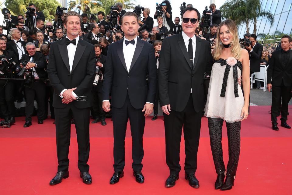 Brad Pitt, Leonardo DiCaprio, Quentin Tarantino and Margot Robbie 