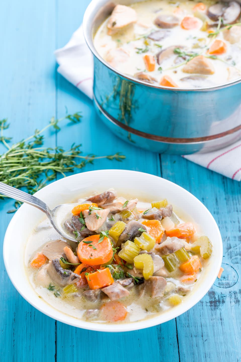 Creamy Chicken and Mushroom Soup