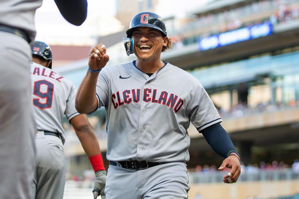Josh Naylor is second on the Guardians in home runs (12), RBIs (46) and slugging percentage (.495).
