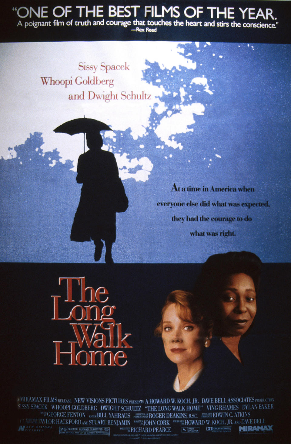 the movie poster with Sissy and Whoopi Goldberg next to the title