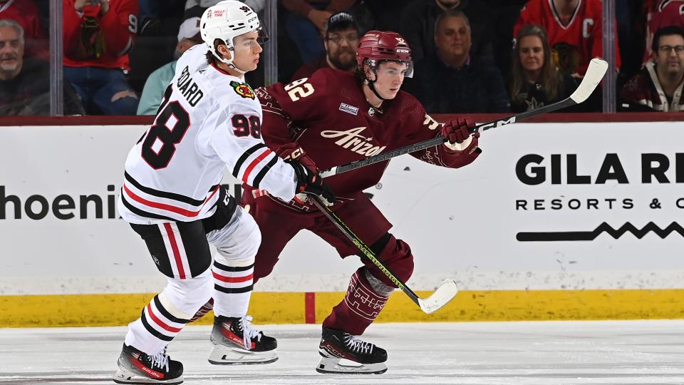 The Connor Bedard vs. Logan Cooley battle didn't end up taking the spotlight on Monday. (Norm Hall/NHLI via Getty Images)