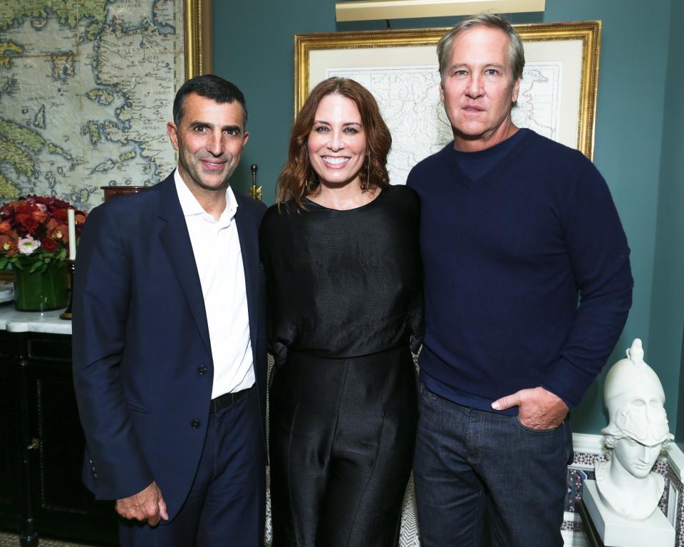 Giulio Capua, Chief Business Officer of <em>AD</em>, with designers Monique Gibson and Ford Huniford