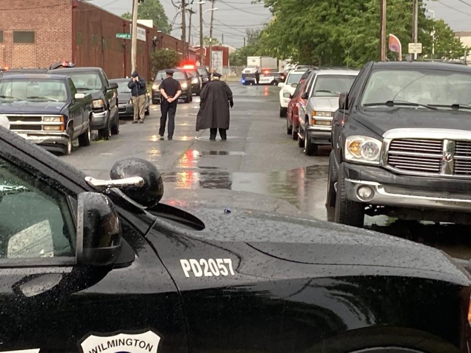 Police arrive on the scene of the fatal shooting that claimed the life of Andre Hickson on July 6, 2020.