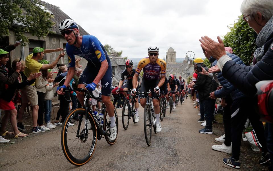 Tim Declercq and Petr Vakoc - Tour de France 2021, stage one – live updates - EPA
