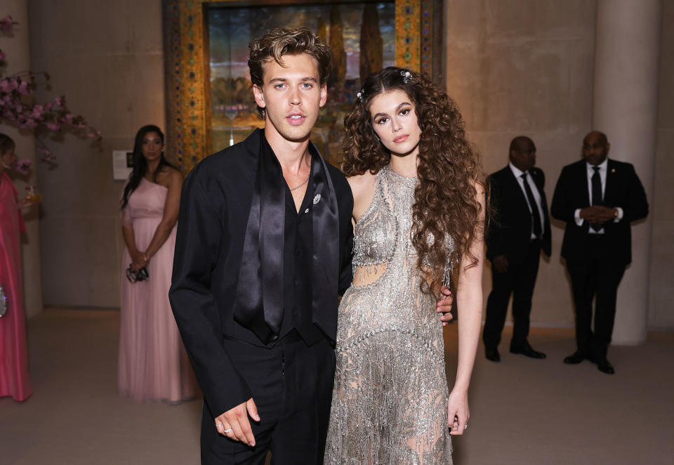 Austin Butler and Kaia Gerber attend The 2022 Met Gala Celebrating 