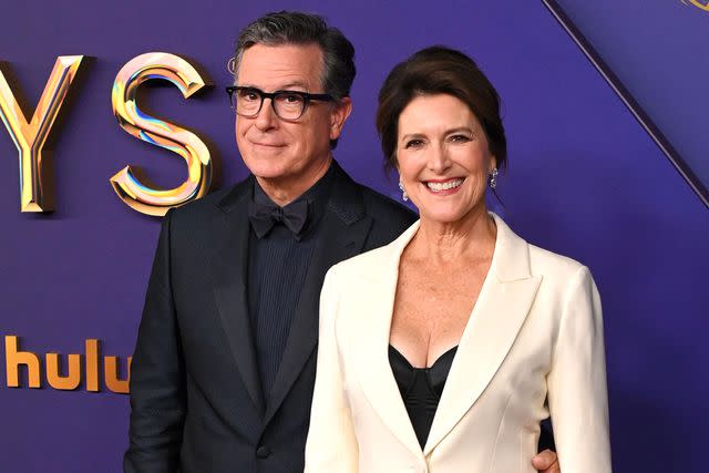 <p>David Fisher/Shutterstock</p> Stephen Colbert and Evelyn McGee-Colbert