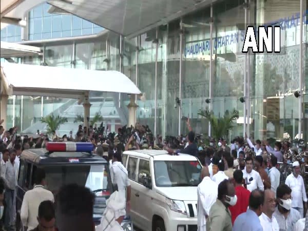 Visuals from Lucknow airport (Photo/ANI)