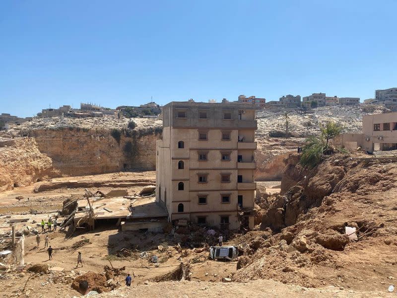 Aftermath of the floods in Derna