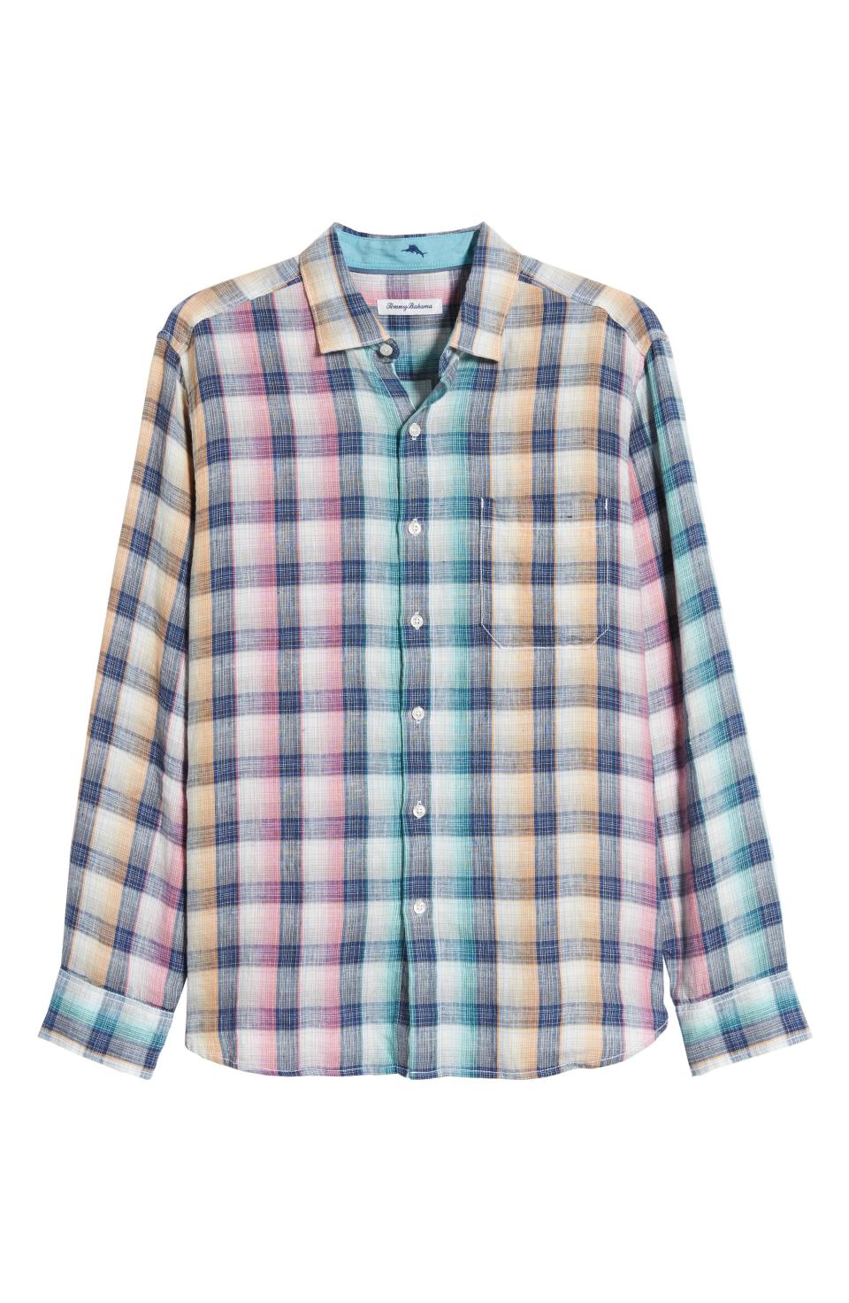 Tommy Bahama Polynesian Plaid Classic Fit Sport Shirt