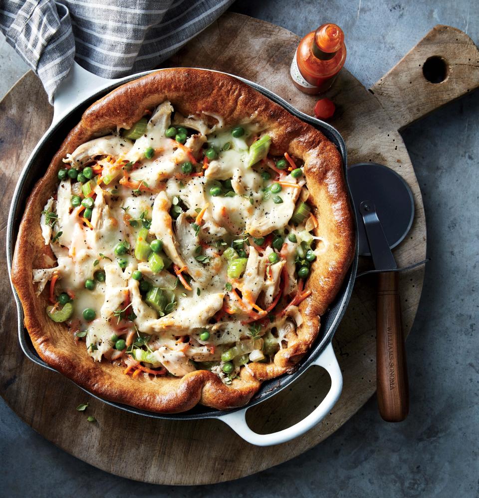 Chicken Potpie Skillet Pizza