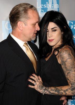 Jesse James and Kat Von D attend L.A. Gay & Lesbian Center's 'An Evening With Women' at The Beverly Hilton hotel in California last month. (Photo: Jason LaVeris/Getty Images)