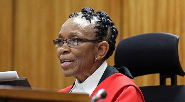 Judge Thokozile Masipa speaks during the sentencing hearing of South African Olympic and Paralympic track star Oscar Pistorius at the North Gauteng High Court in Pretoria Photo: REUTERS