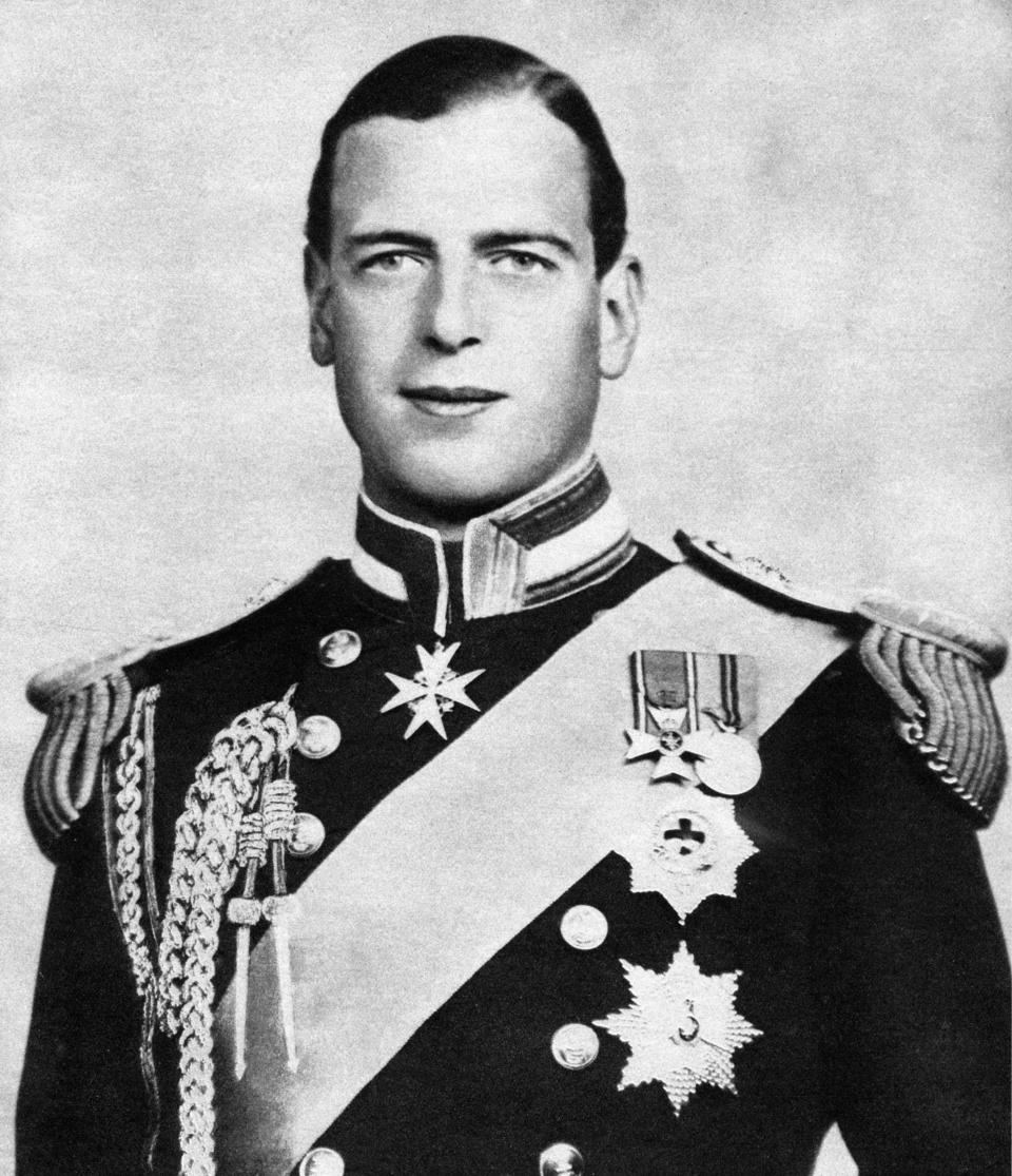 Prince George, Duke of Kent, c1936. The Duke of Kent (1902-1942) was a member of the British Royal Family, the fourth son of King George V. Illustration from George V and Edward VIII, A Royal Souvenir, by FGH Salusbury, a souvenir book published as Edward VIII was crowned following the death of his father, George V, (Daily Express Publication, London, 1936). (Photo by The Print Collector/Print Collector/Getty Images)