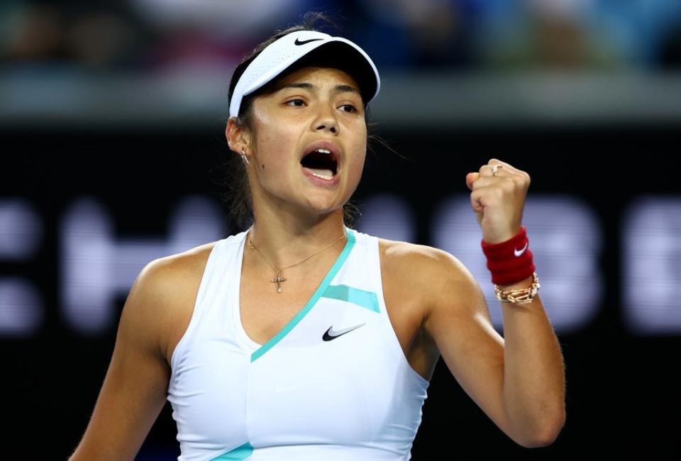 Emma Raducanu overcame Sloane Stephens in her Australian Open debut  (Getty Images)