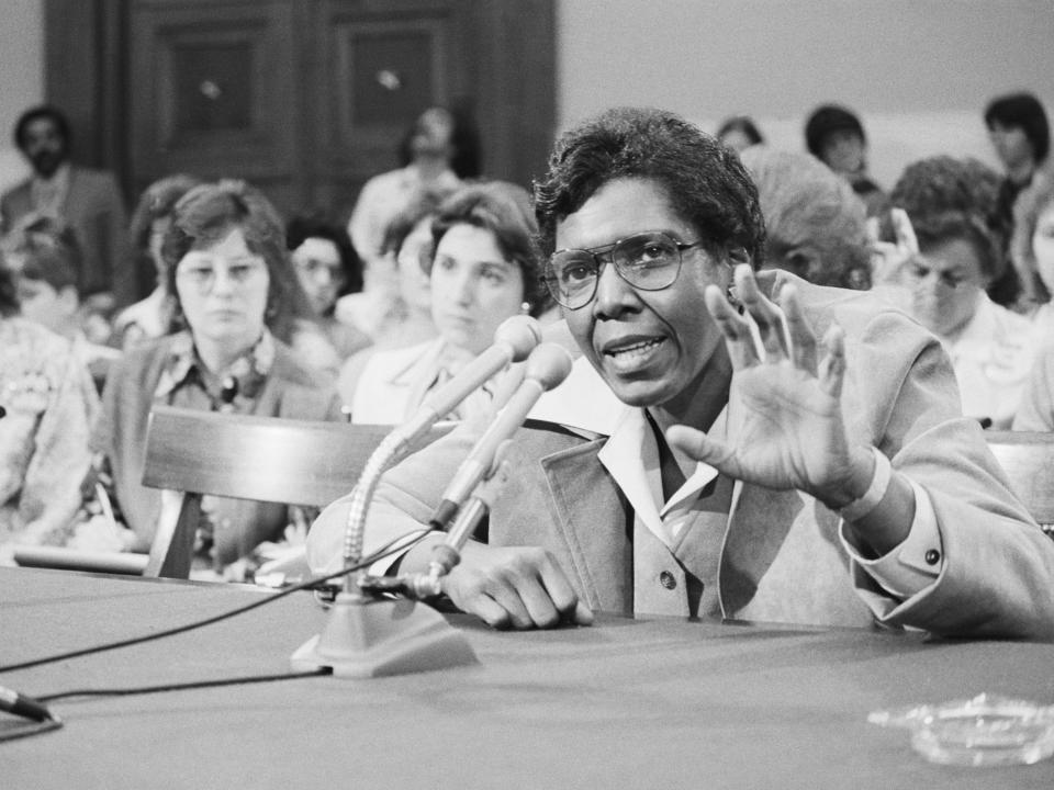 Barbara Jordan testifies at a House Judiciary subcommittee in 1978