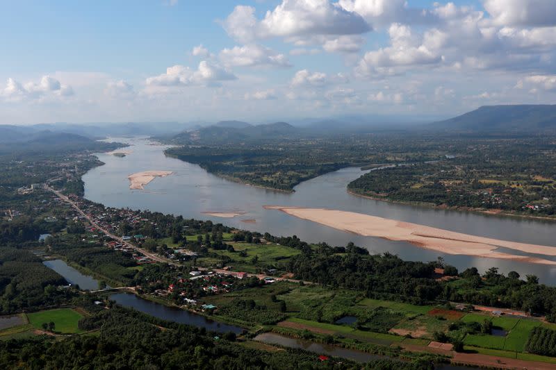 A view of the Mekong river bordering Thailand and Laos is seen from the Thai side in Nong Khai