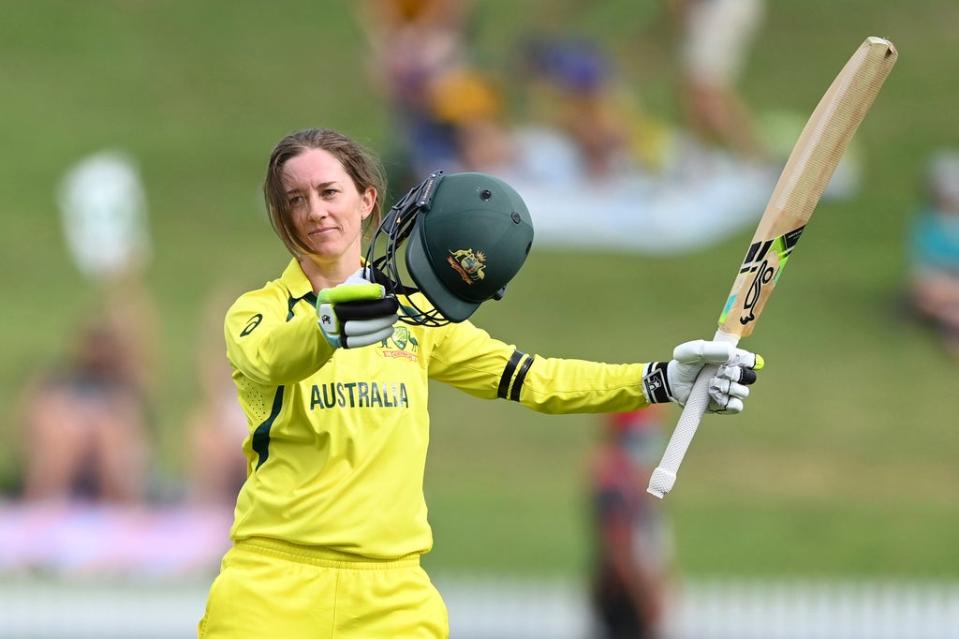 Rachael Haynes made a superb 130 (Andrew Cornaga/Photosport via AP) (AP)