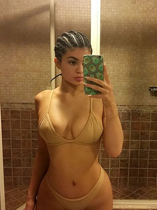 Kylie Jenner Bikini Cornrows Selfie