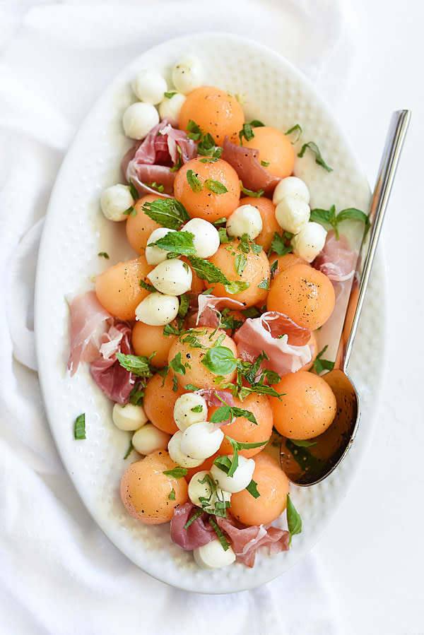 Make this salad not only to become an expert at scooping melon. Recipe: Cantaloupe and Mozzarella Caprese Salad
