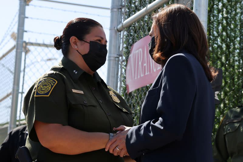 FILE PHOTO: U.S. Vice President Harris visits El Paso, Texas