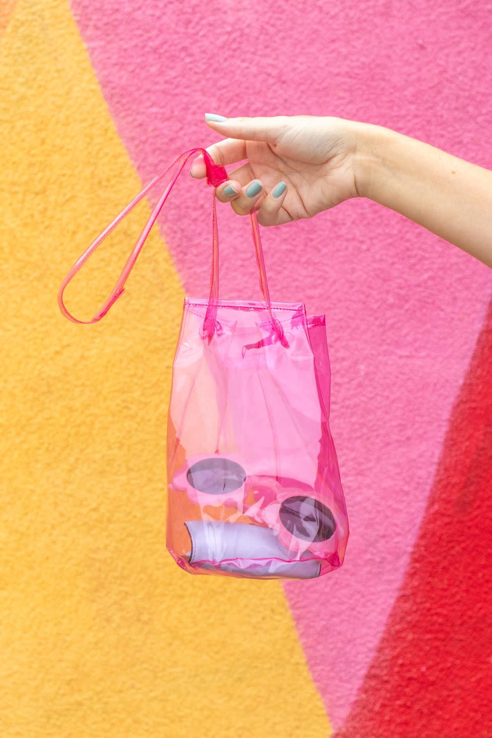 summer crafts vinyl bucket bag