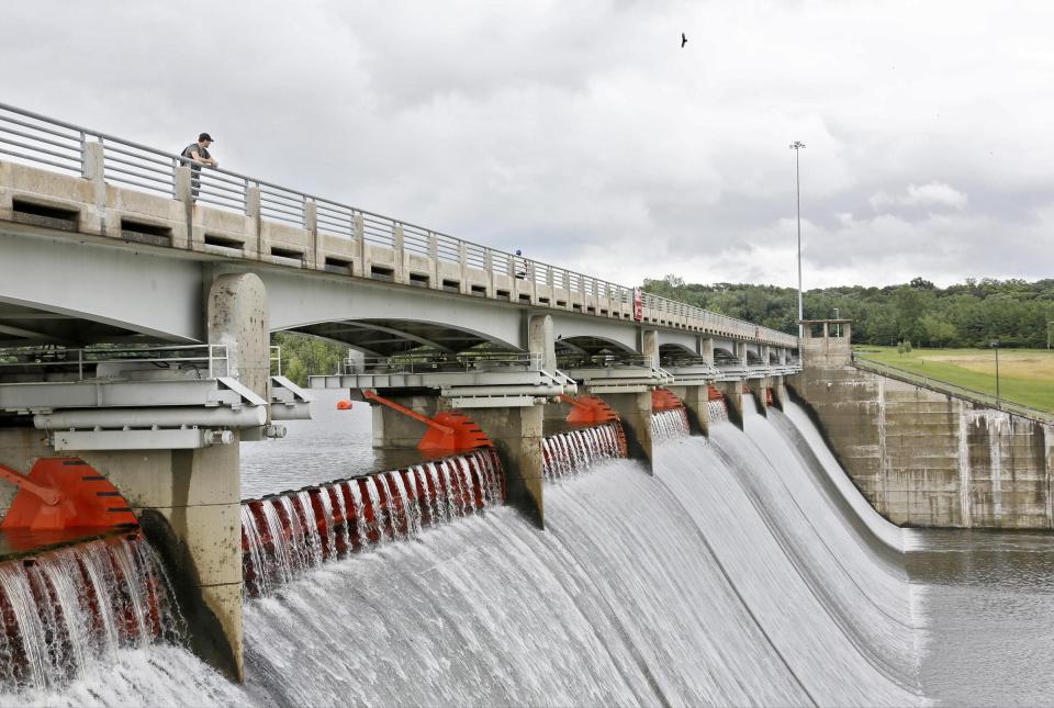 Construction of the Hoover Dam on Big Walnut Creek, seen here in a September 2021 file photo, enabed the creation of the Hoover Reservoir, one of three drinking water reservoirs for the city of Columbus.