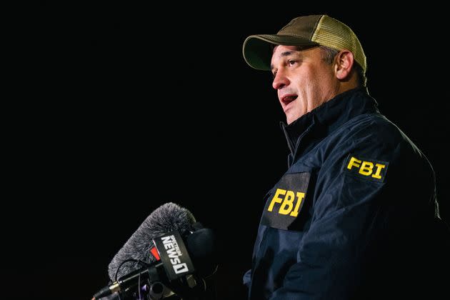 FBI Special Agent in Charge Matthew DeSarno speaks at a news conference near the Congregation Beth Israel synagogue on Jan. 15 in Colleyville, Texas. All four people who were held hostage at the Congregation Beth Israel synagogue have been safely released after more than 10 hours of being held captive by a gunman. (Photo: Brandon Bell via Getty Images)
