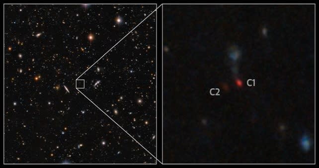 <br>昴星團望遠鏡拍攝的兩個天體的圖像。（圖／NOIRLab/NSF/AURA/T.A. Rector, D. de Martin & M. Zamani）