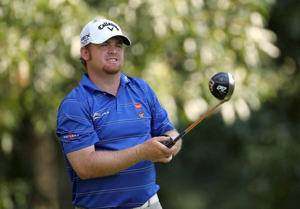 MEMPHIS, TN - JUNE 08: J.B. Holmes hits his tee shot on the par 4 5th hole during round two of the FedEx St. Jude Classic at TPC Southwind on June 8, 2012 in Memphis, Tennessee. (Photo by Andy Lyons/Getty Images)