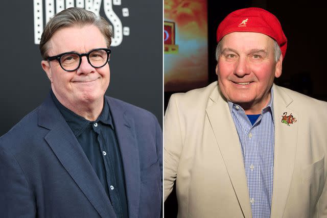 <p>Monica Schipper/WireImageTHE; Image Group LA/Disney Channel via Getty</p> Nathan Lane and Ernie Sabella in 'The Lion King'