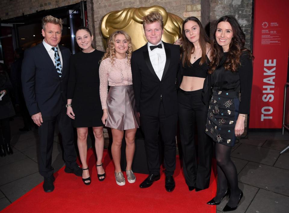 PHOTO: In this November 20, 2016 file photo, Gordon Ramsay, Holly Anna Ramsay, Matilda Ramsay, Jack Scott Ramsay, Megan Jane Ramsay and Tana Ramsay attend the BAFTA Children's Awards at the Roundhouse in London. (Karwai Tang/WireImage via Getty Images, FILE)