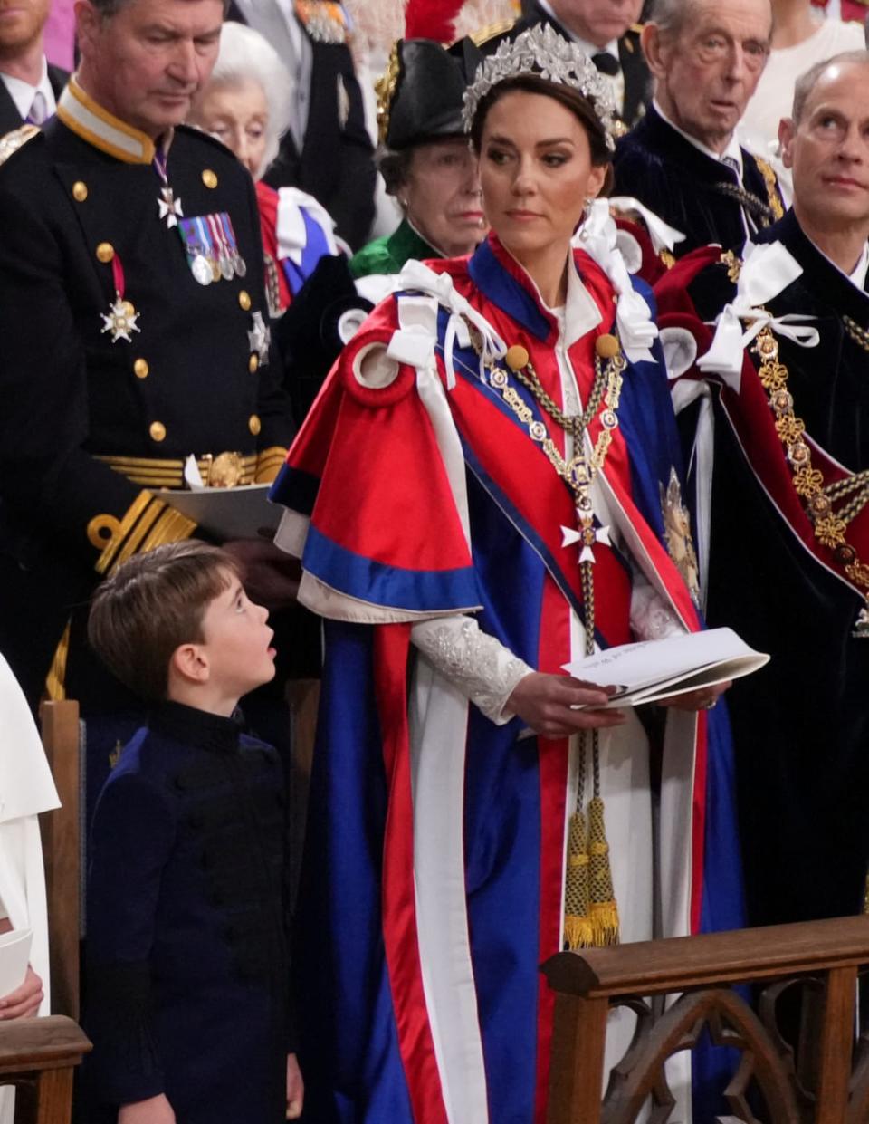 <div class="inline-image__title">BRITAIN-ROYALS/CORONATION</div> <div class="inline-image__caption"><p>Prince Louis and the Princess of Wales at the coronation ceremony of King Charles III and Queen Camilla in Westminster Abbey, London.</p></div> <div class="inline-image__credit">Victoria Jones/Pool via REUTERS</div>