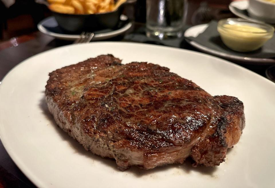 Simple and sensational: a Delmonico steak at Lewis Steakhouse in Jupiter.