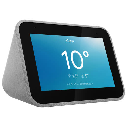 Lenovo Smart Clock with Google Assistant. Image via Best Buy.