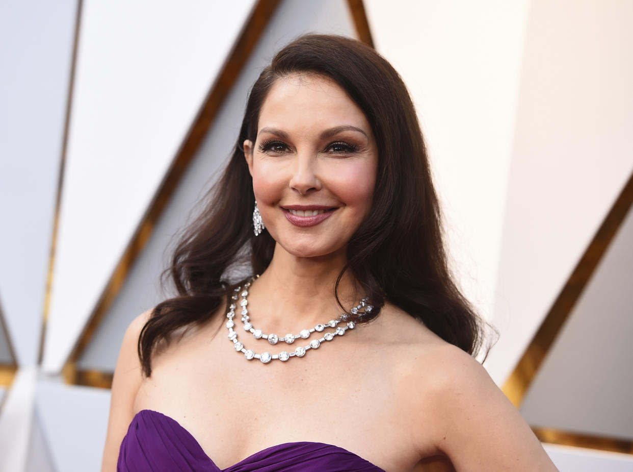 FILE - Ashley Judd appears at the Oscars in Los Angeles on March 4, 2018. In a report commissioned by Time’s Up and released Friday, it was reported that the group lacked focus on long-term goals, accountability for top officials and had overall confusion over purpose and mission. Judd, one of the group’s most visible board members and a key early voice in the broader #MeToo movement, promises a complete overhaul of the organization. (Photo by Jordan Strauss/Invision/AP, File)