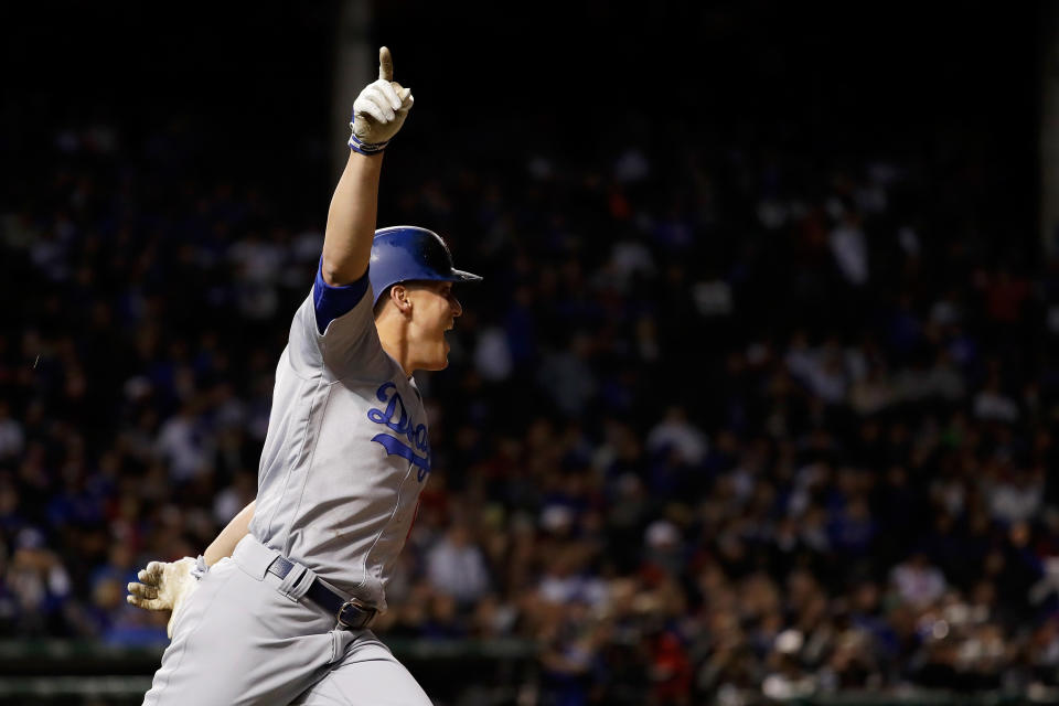 Kiké Hernandez celebrates a home run. (Getty Images)