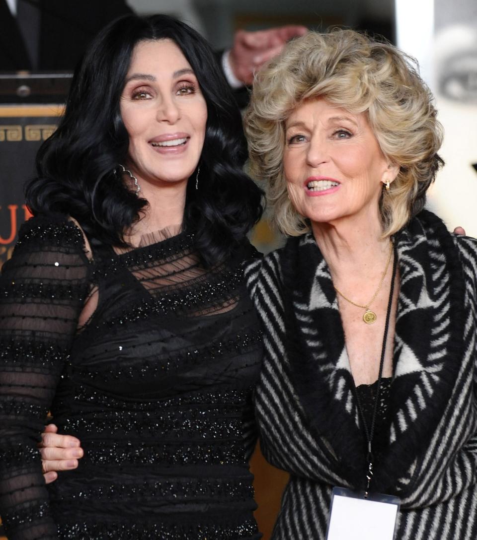 HOLLYWOOD, CA - NOVEMBER 18: Cher and her mother Georgia Holt attend Cher's hand and footprint ceremony at Grauman's Chinese Theatre on November 18, 2010 in Hollywood, California. (Photo by Jason LaVeris/FilmMagic)