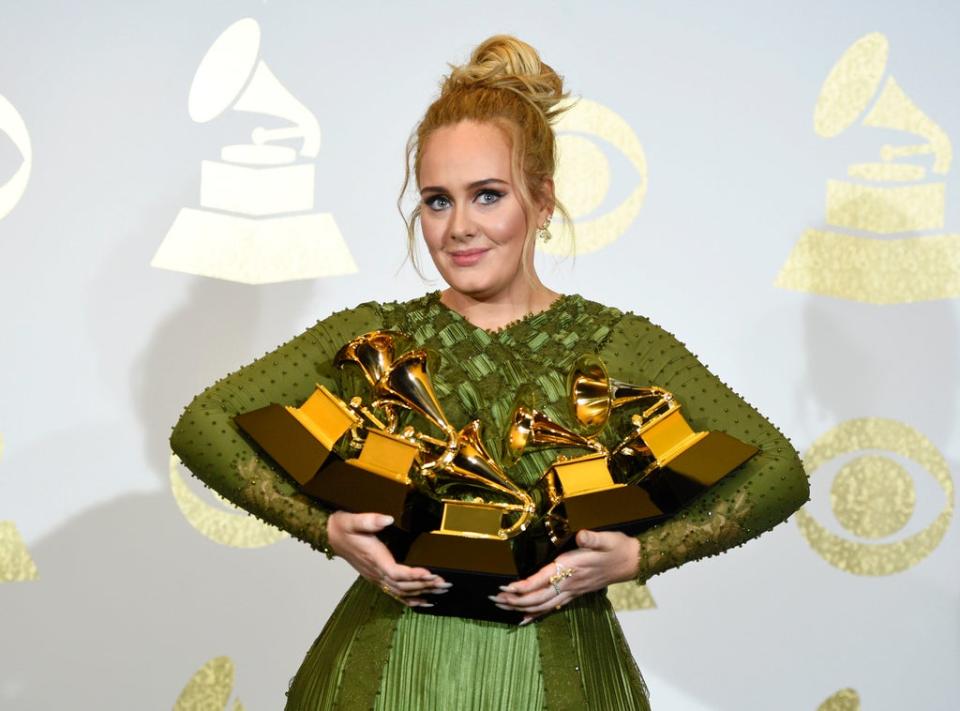 Adele was an image of elegance at the 2017 Grammy Awards, wearing a green, floor-length gown by Givenchy. The singer shared an emotional moment with Beyoncé during the awards ceremony, when Adele won the prize for Album of the Year. ‘I can’t possibly accept this award,’ Adele said, describing Beyoncé’s album Lemonade as ‘monumental’. ‘You are our light,’ Adele said to Beyoncé. ‘I love you. I always have and I always will.’ (AP)