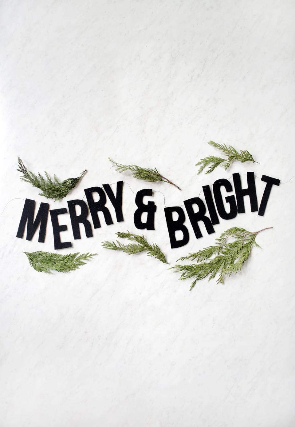 Felt Merry & Bright Garland